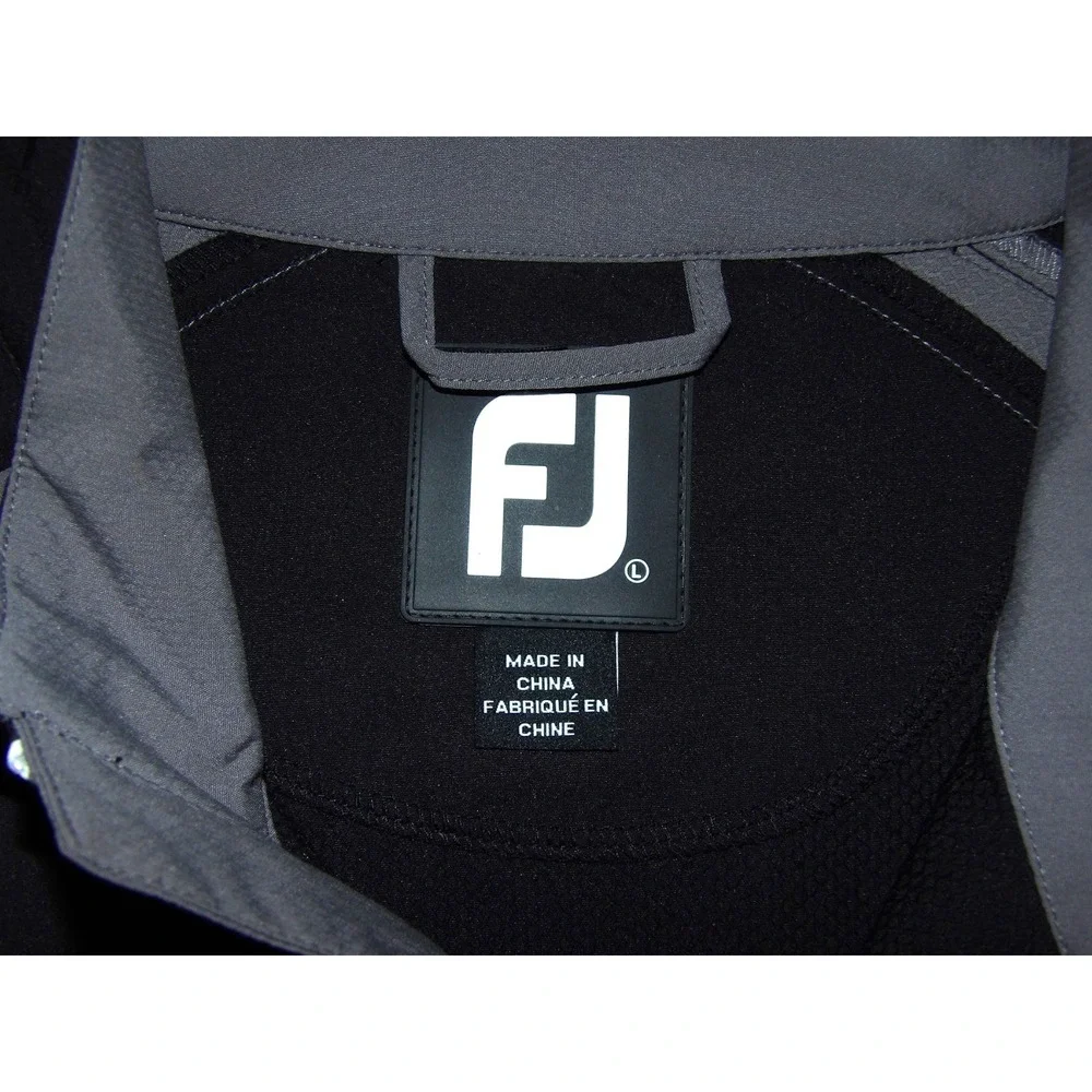 FootJoy Short Sleeved Black 1/2 Zip Performance Light Golf Jacket Men's Large